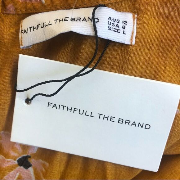 Faithfull the Brand Emilia Midi Floral Dress Size US 8/ Large - Picture 13 of 16